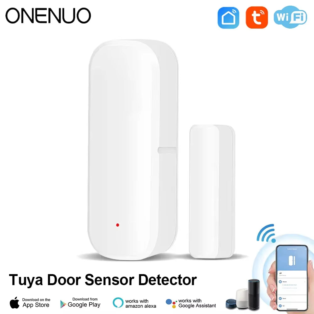 Smart WiFi Door & Window Sensor - Compatible with Alexa & Google Home for Ultimate Home Security