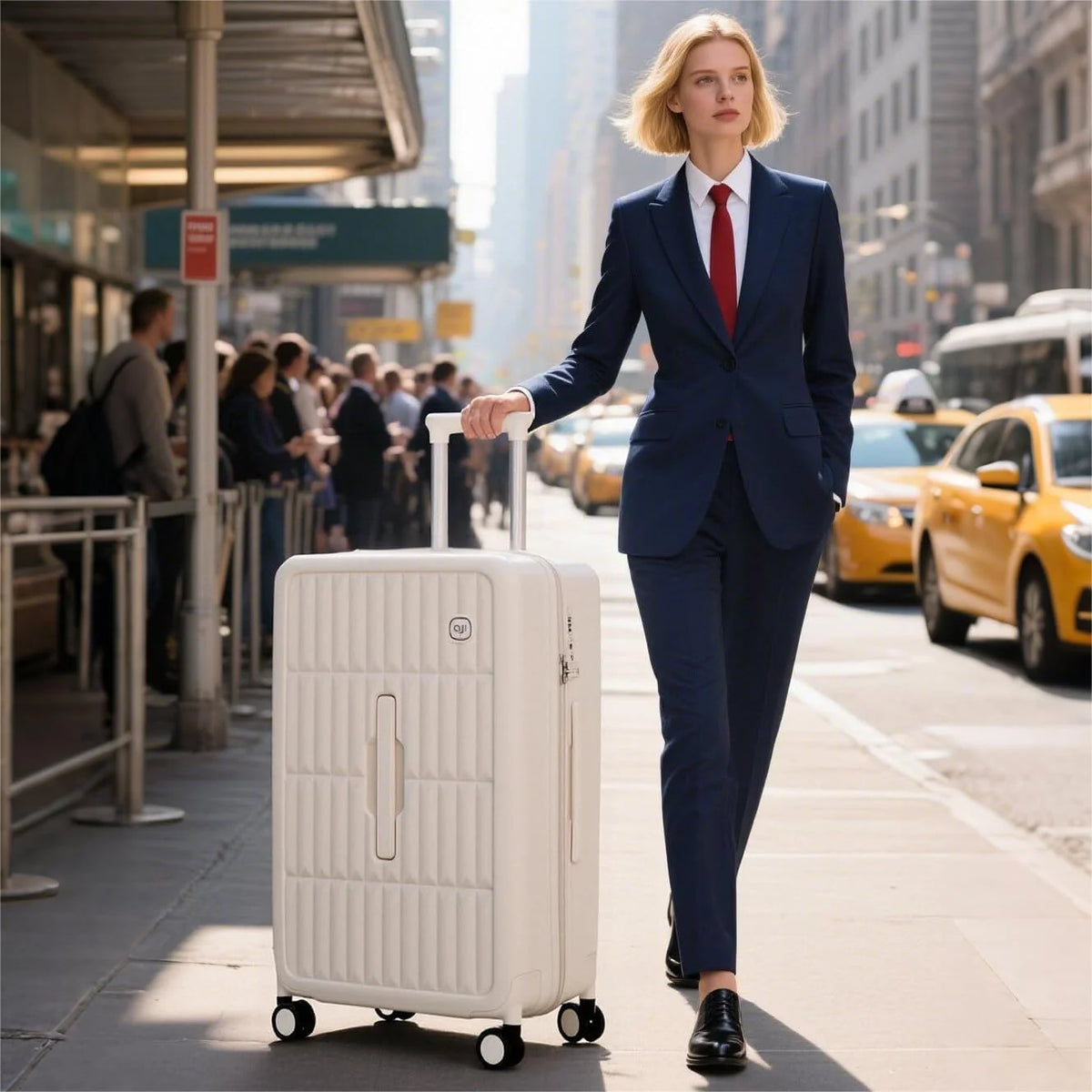 Spacious Hard Shell Suitcase with 8 Spinner Wheels – Smooth-Gliding Travel Luggage for Holidays and Business Trips