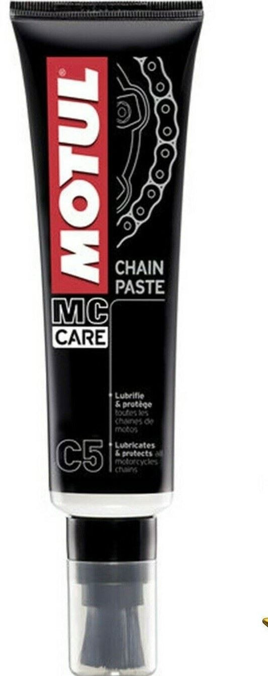 Motul Motorcycle C5 Chain Paste & Brush Lubrication Set - 150Ml