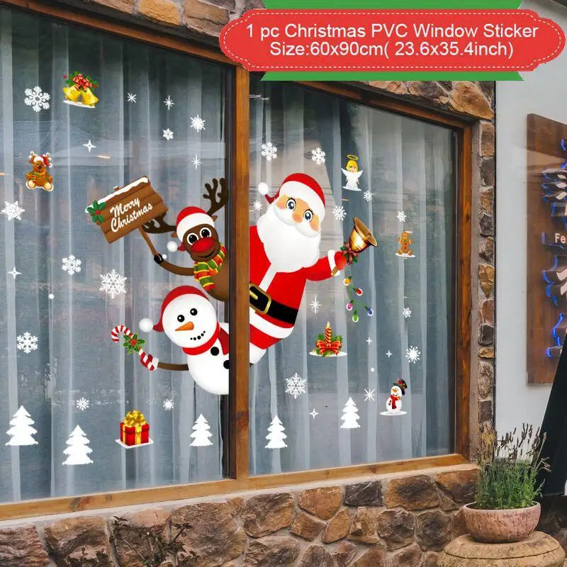Festive Christmas Window Stickers - Merry Christmas Decor the Perfect Xmas and Holiday Gifts!