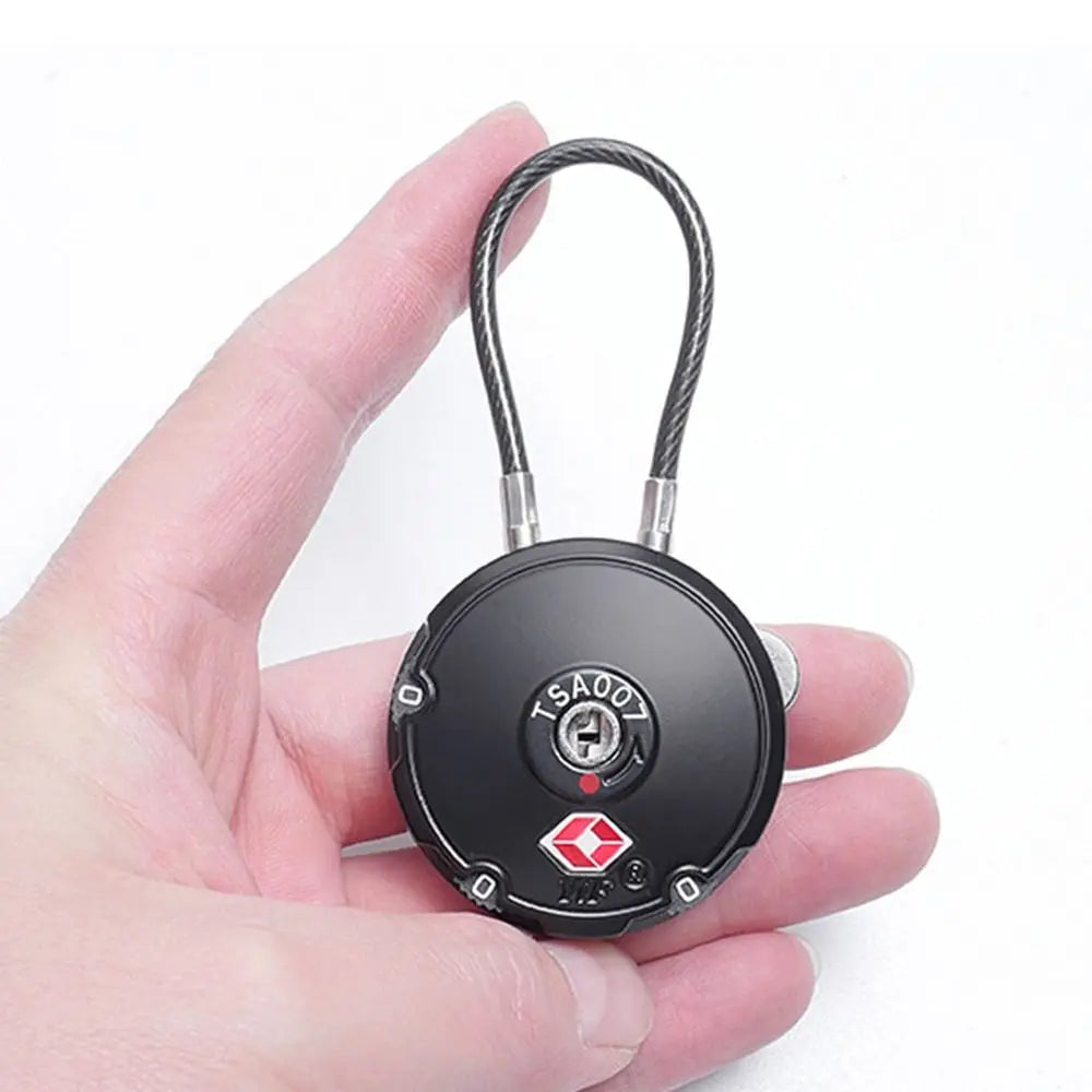 Secure Your Travel: TSA Approved 3-Digit Combination Lock with Steel Wire for Luggage and Suitcases