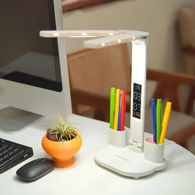 Double-Head Foldable LED Desk Lamp for your Home office, bedroom or study area
