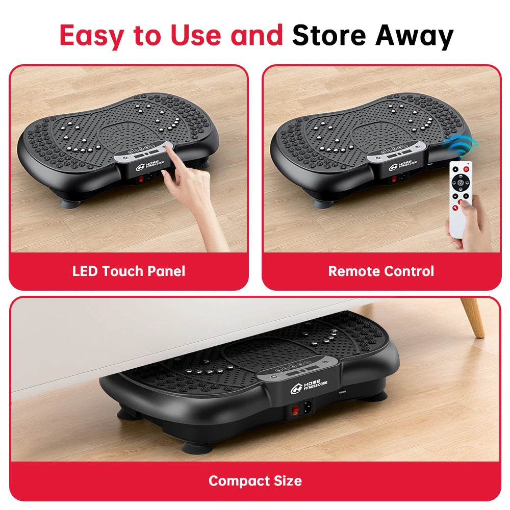 Vibration Plate Fitness Platform Full Body Shaker Exercise Machine for Weight Loss Fat Burning Power Waver Workout for Women Men