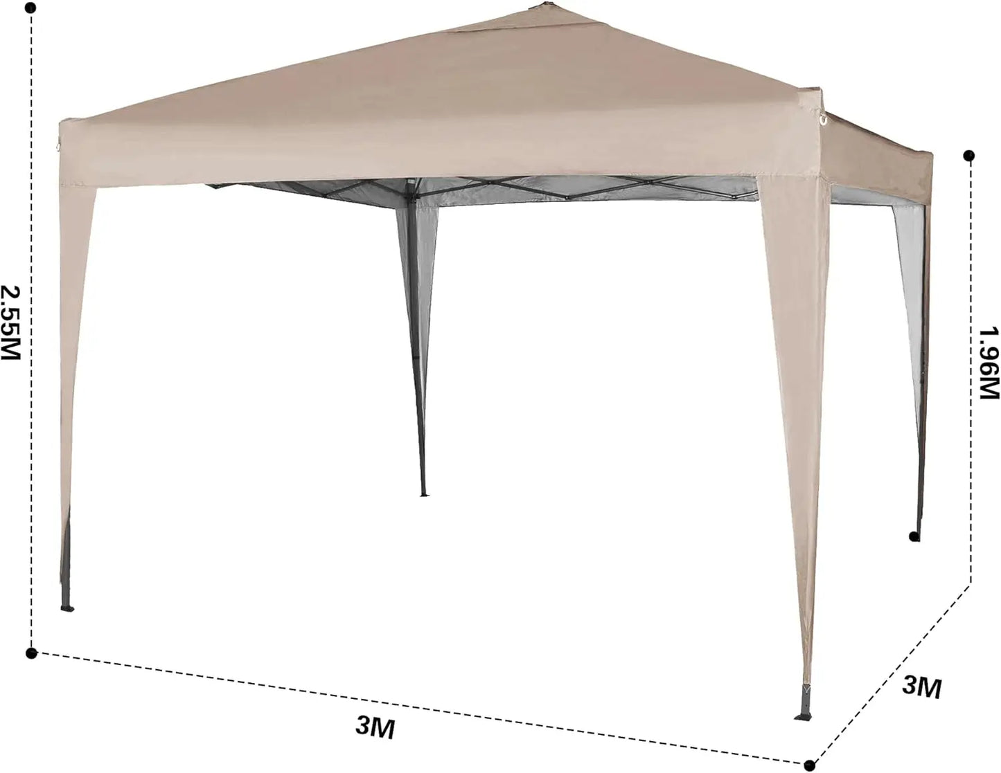 Mcc direct 3x3m Pop-up Gazebo Waterproof Outdoor Garden Marquee Canopy NS