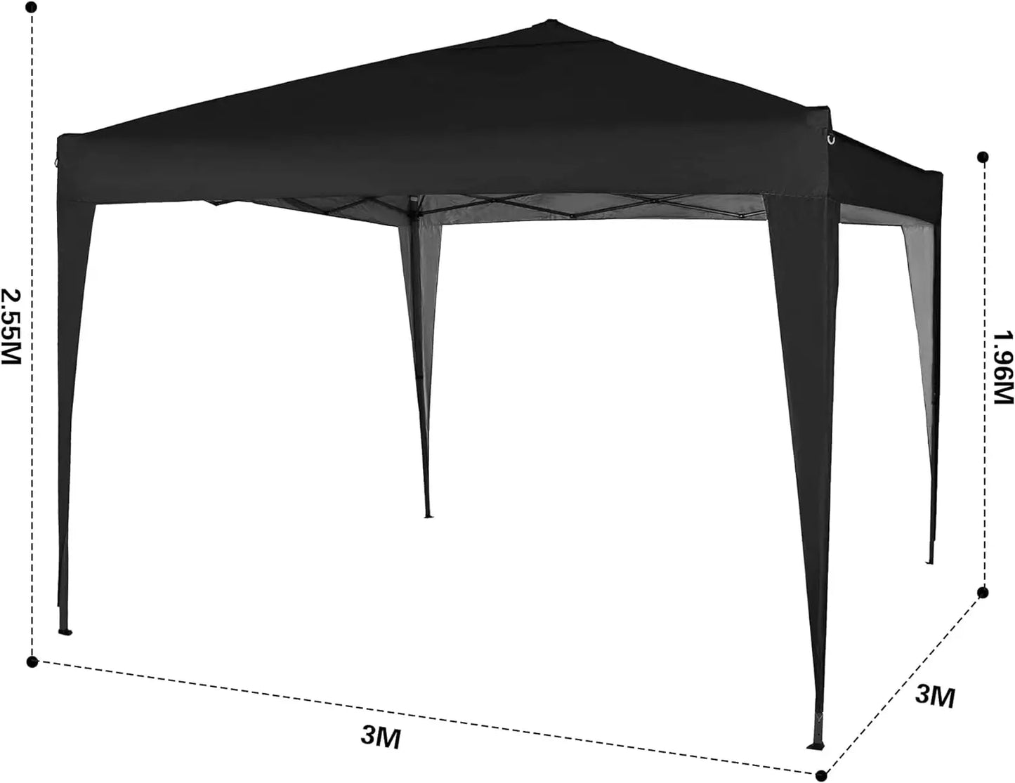 Mcc direct 3x3m Pop-up Gazebo Waterproof Outdoor Garden Marquee Canopy NS