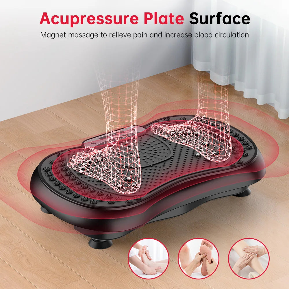 Vibration Plate Fitness Platform Full Body Shaker Exercise Machine for Weight Loss Fat Burning Power Waver Workout for Women Men