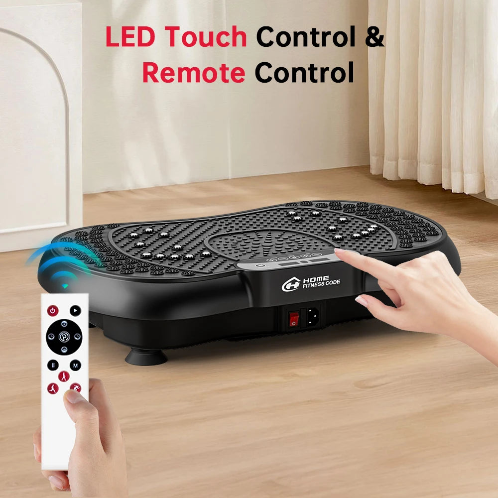Vibration Plate Fitness Platform Full Body Shaker Exercise Machine for Weight Loss Fat Burning Power Waver Workout for Women Men