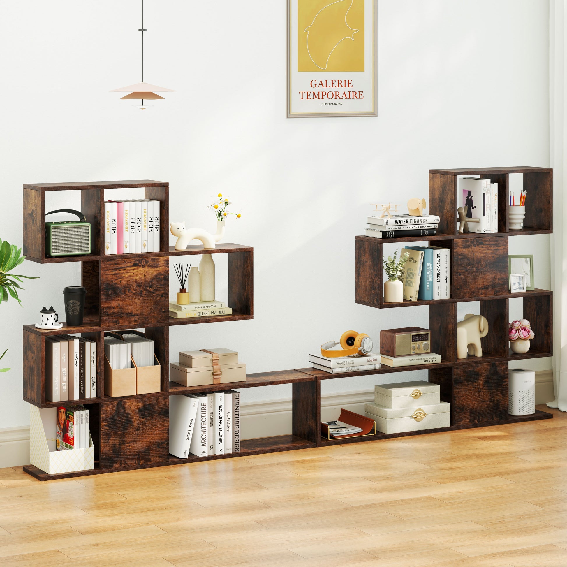 5-Tier Bookshelf for Display and Storage in Home and Office Environments