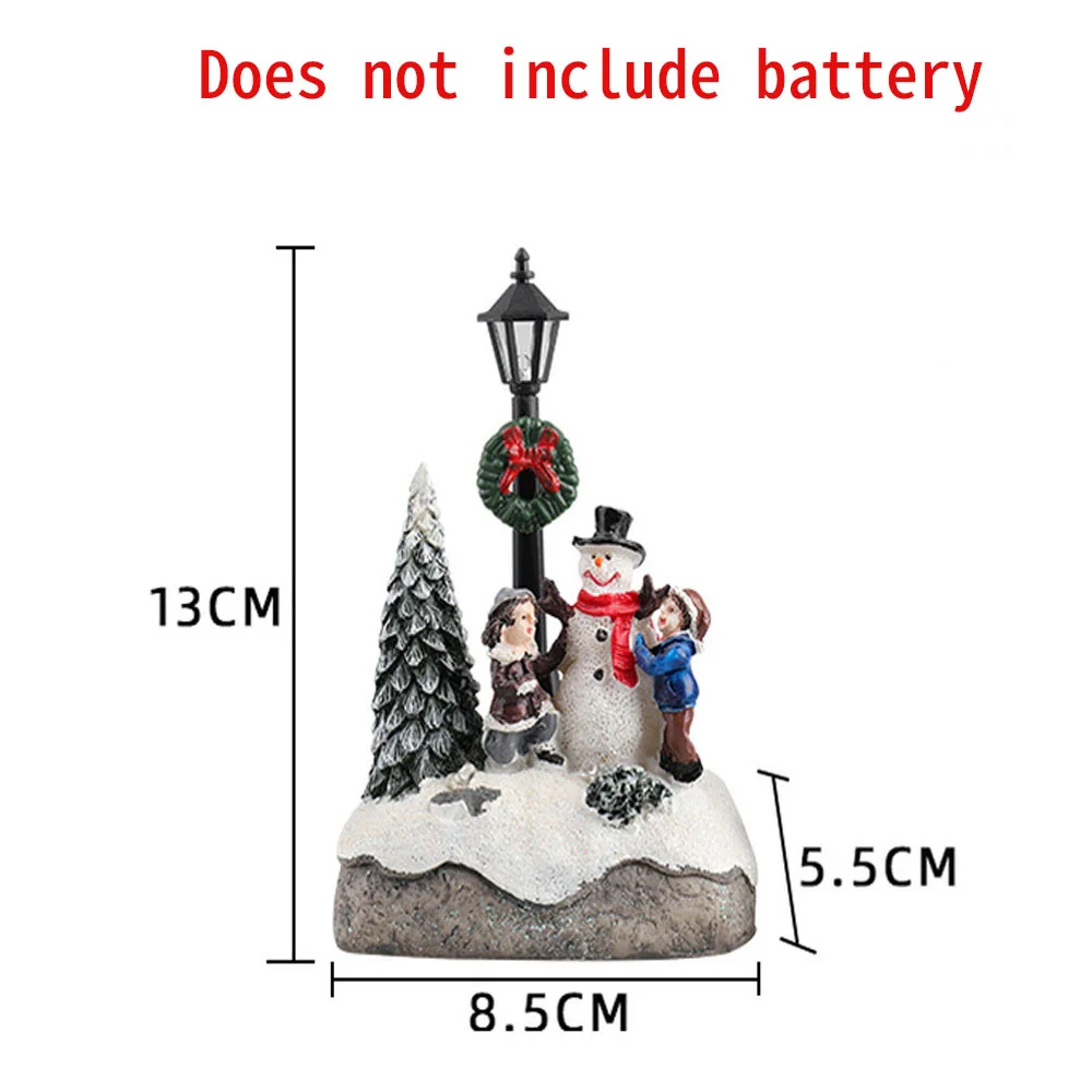 Enchanting Glowing Christmas Village Resin Ornament - Charming Tree House Figurine for Festive Home Decor