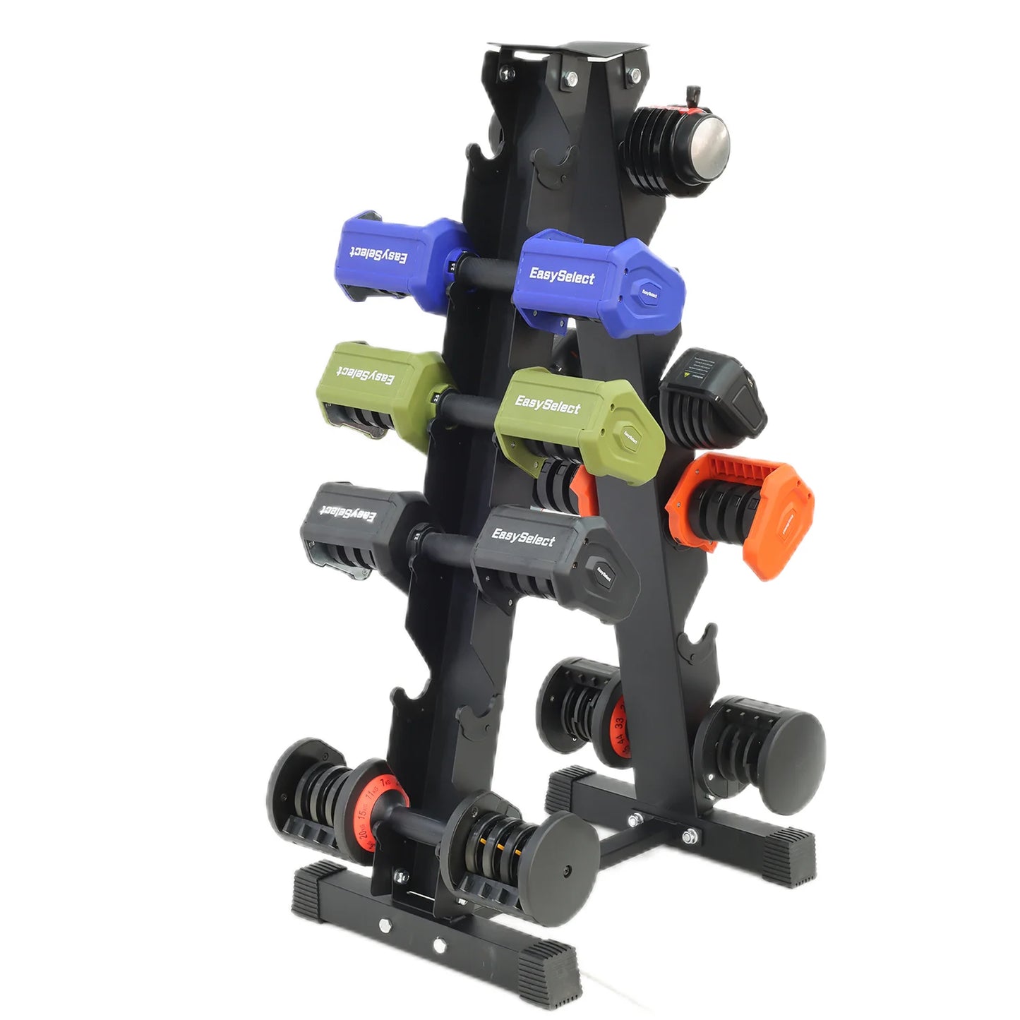 Dumbbell Rack A-shaped Dumbbell Stand for 6 Pairs of Dumbbells Weight Rack with Anti-slip Pads