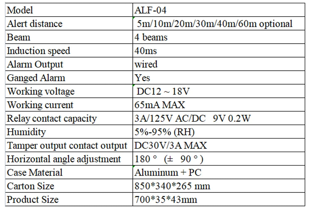 Home Smart Wireless Home Security - 4 Beams Infrared Sensor