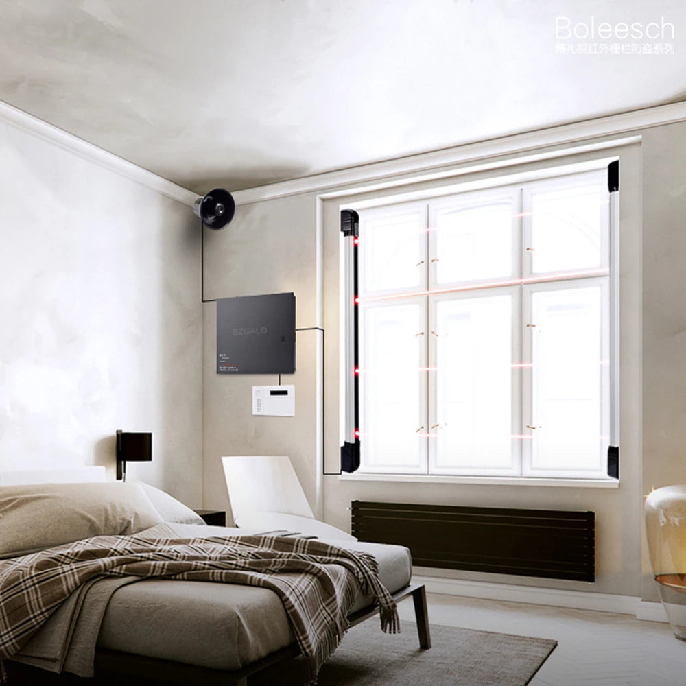 Home Smart Wireless Home Security - 4 Beams Infrared Sensor