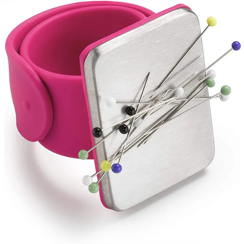 7 Colors Sewing Pincushion Wrist Hand Magnetic Needle Pad
