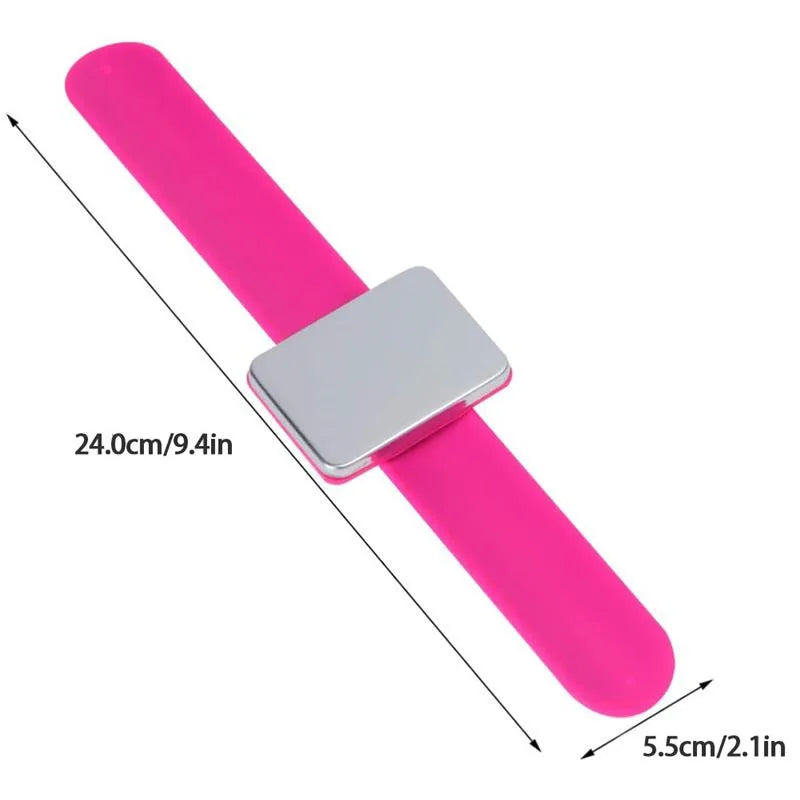 7 Colors Sewing Pincushion Wrist Hand Magnetic Needle Pad