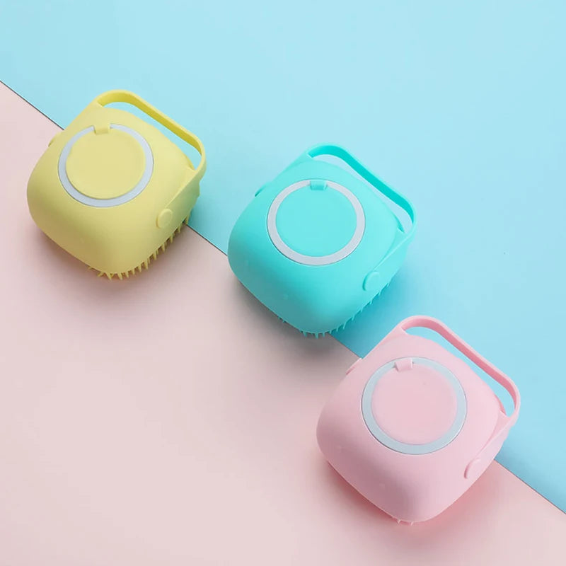 Dog or Cat Bath Massage Brush - Soft Safety Silicone