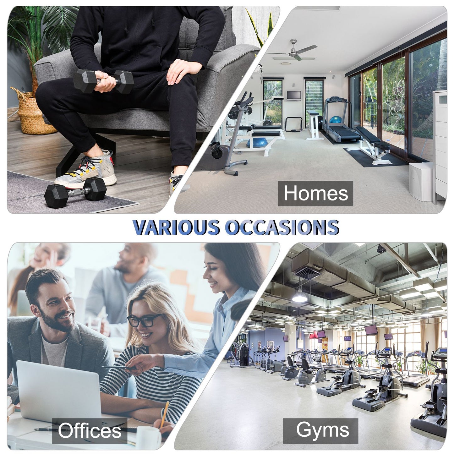 HOMCOM Rubber Dumbbell Sports Hex Weights Sets Home Gym Fitness Hexagonal Dumbbells Kit Weight Lifting Exercise (2 x 4kg)