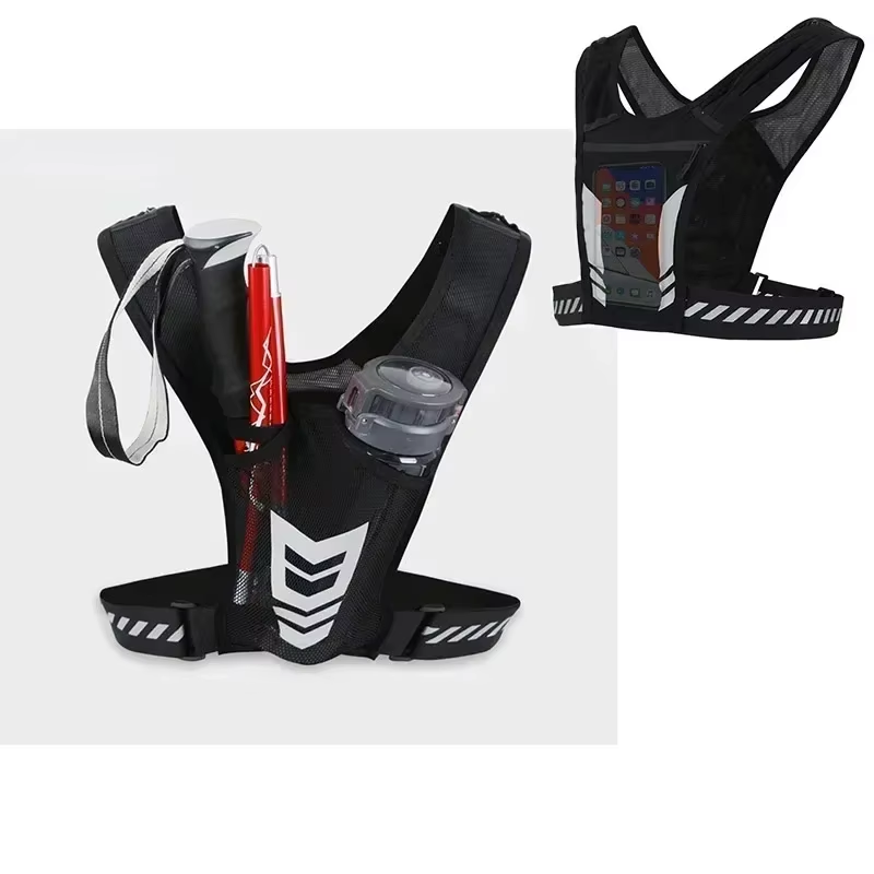 Lightweight Reflective Running Backpack - Universal Sports Vest for Jogging & Fitness with Phone & Card Holder for Men and Women