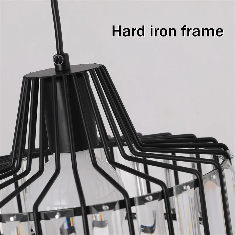 Modern Pendant Light Nordic Crystal Led Chandelier Hanging Ceiling Lamp Luxury Indoor Lustre Dining Room Kitchen Island Fixture