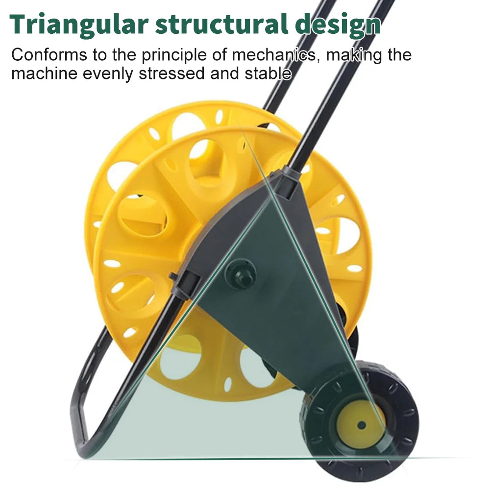 Garden Water Pipe Reel Cart Outdoor Planting Hosepipe Organizer  Labor-Saving Garden Watering Cart Water Pipe Storage Rack