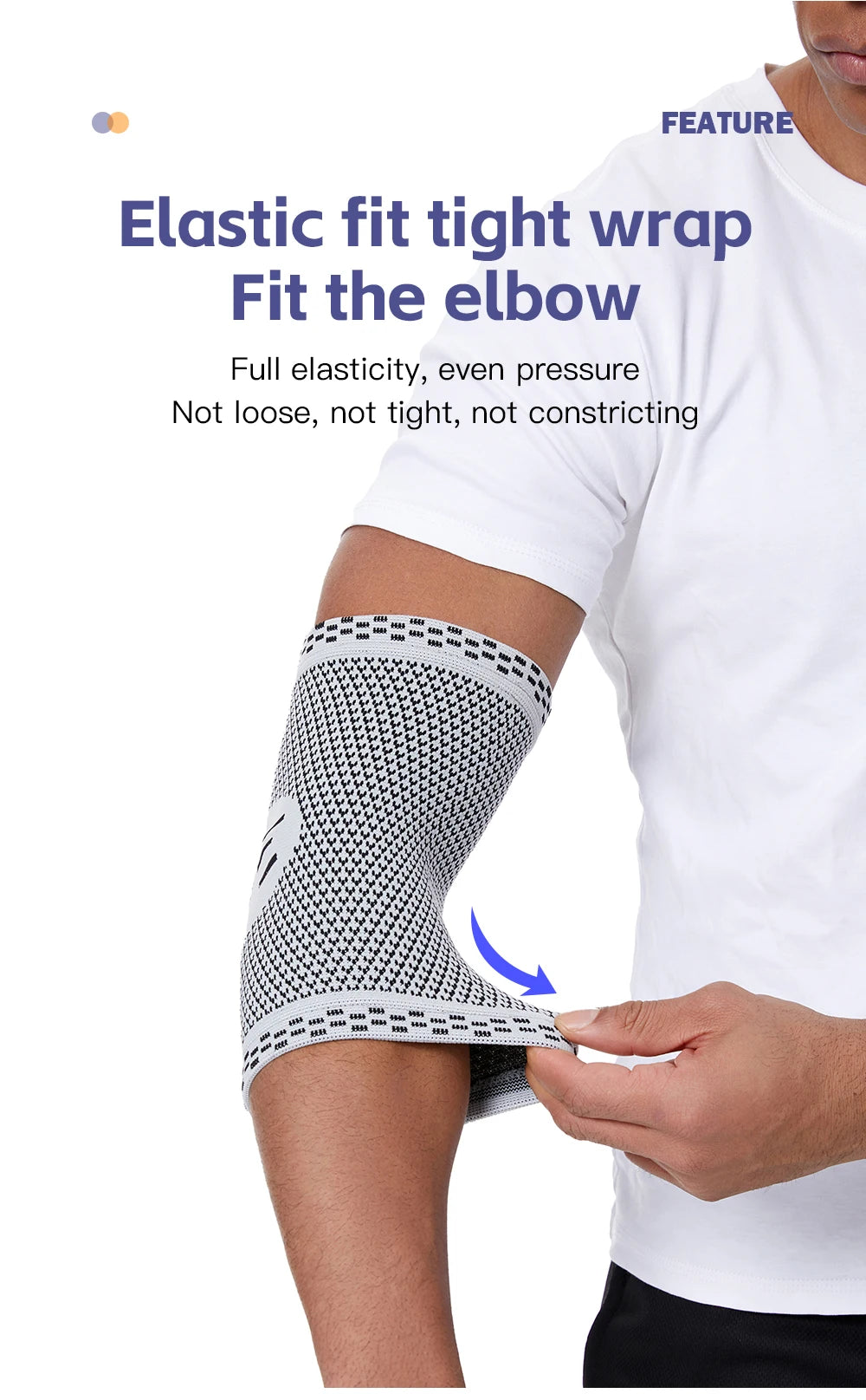 1Pcs Fitness Elbow Brace Compression Support Sleeve for Tendonitis, Tennis Elbow, Golf Treatment - Reduce Joint Pain