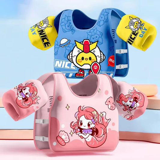 Pool Float Swim Vest Beginner Buoyancy Vest Swimming Ring Tube Swimming Arm Ring Water Play Equipment No Inflation
