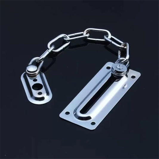 Security Door Chain Latch Stainless - Steel Silver Sliding Fastener Lock