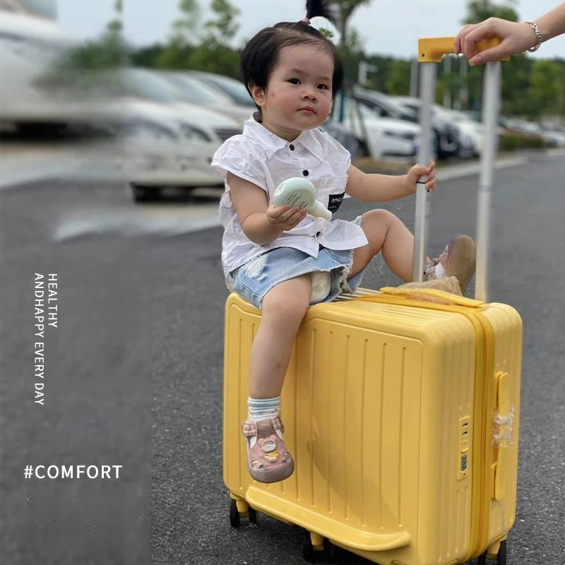 Children's Luggage Small Baby Walking Gadget Small Suitcase Boy Suitcase Can Ride Girl Good-looking password Trolley Case