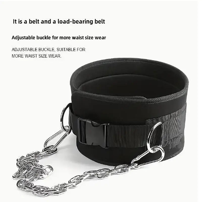 Pull up weight carrying fitness belt for men, squat horizontal bar, waist protection, back muscle strength training belt