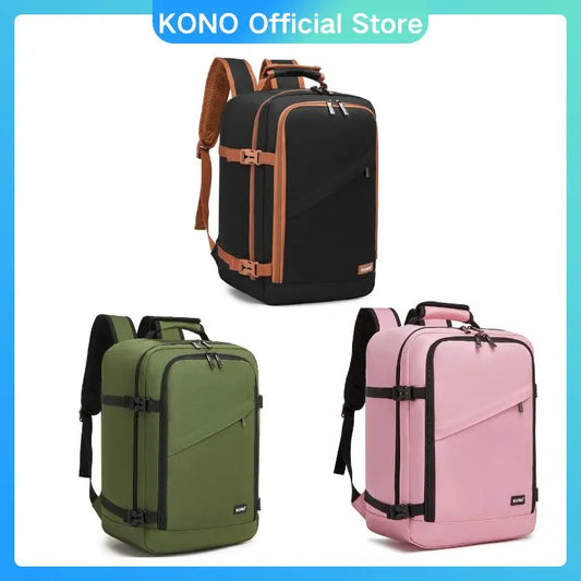 Kono 40x30x20cmRyanair Cabin Backpack Underseat  Carry-On with 15.6" Laptop Compartment - Travel Rucksack