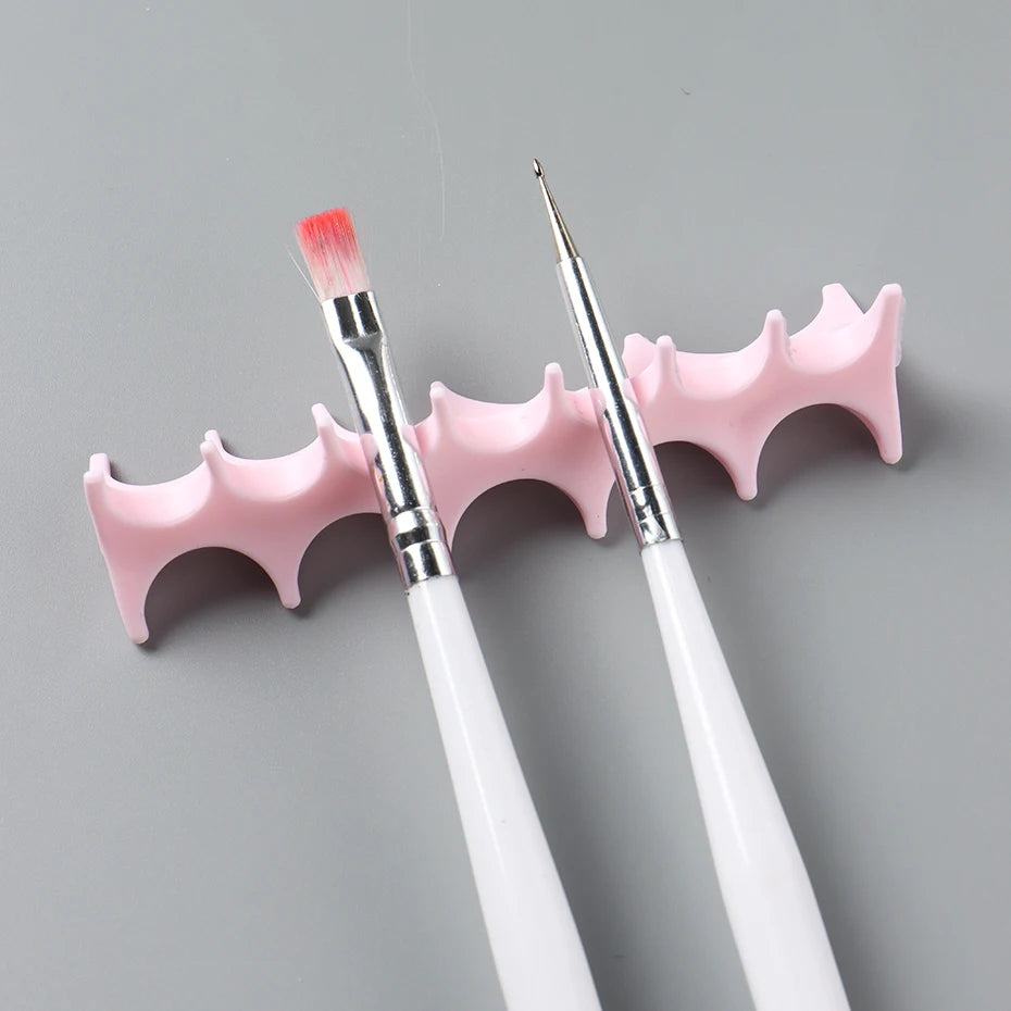 Soft Silicone Nail Pen Holder Brush Rack Shelf