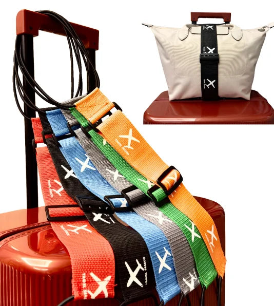 Aircraft printed nylon luggage fixed strap with one pack