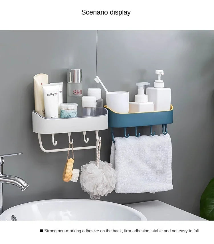 Bathroom Floating Wall - Mounted Shelves, Shower Hanging Basket