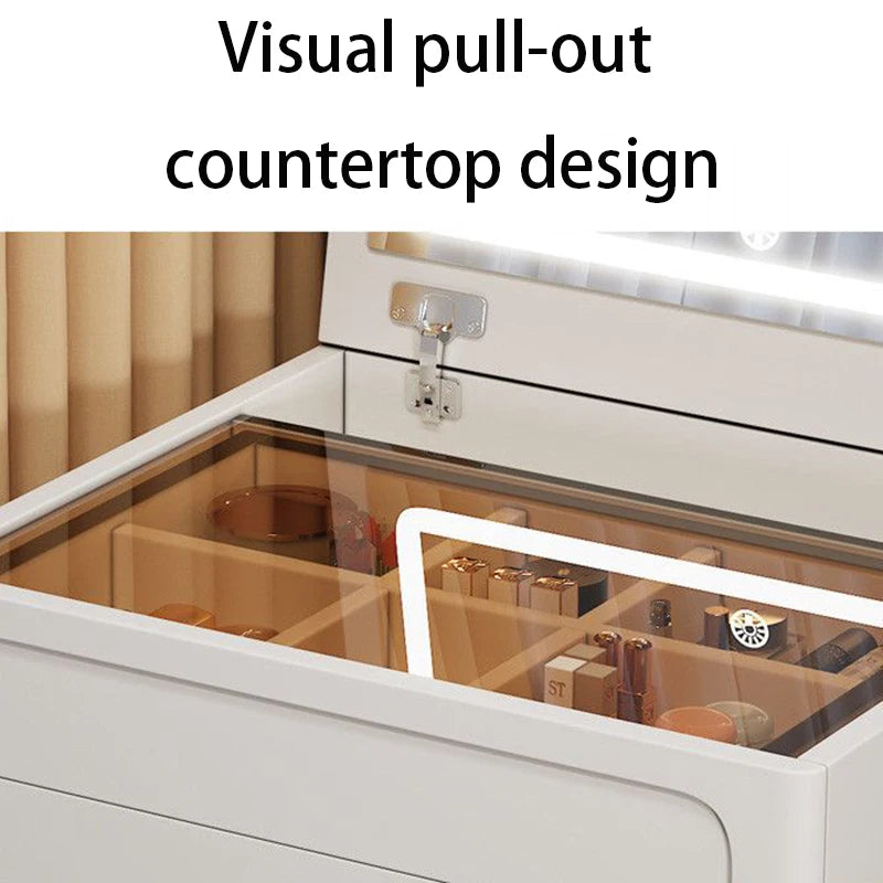 Unique Bedroom Makeup Vanities Illuminated Dressing Table with Mirror