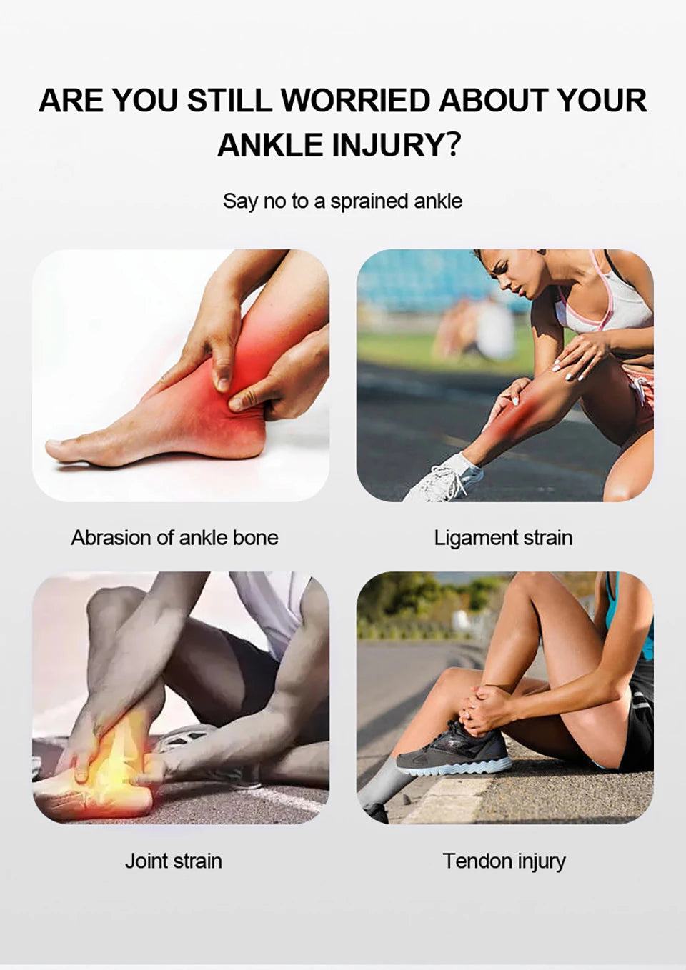 GTUBIKE 1PC Ankle Brace & Elastic Supports for Men and Women,Foot Support Ankle Compression Sleeve,Foot Wrap Ankle Brace Sleeves