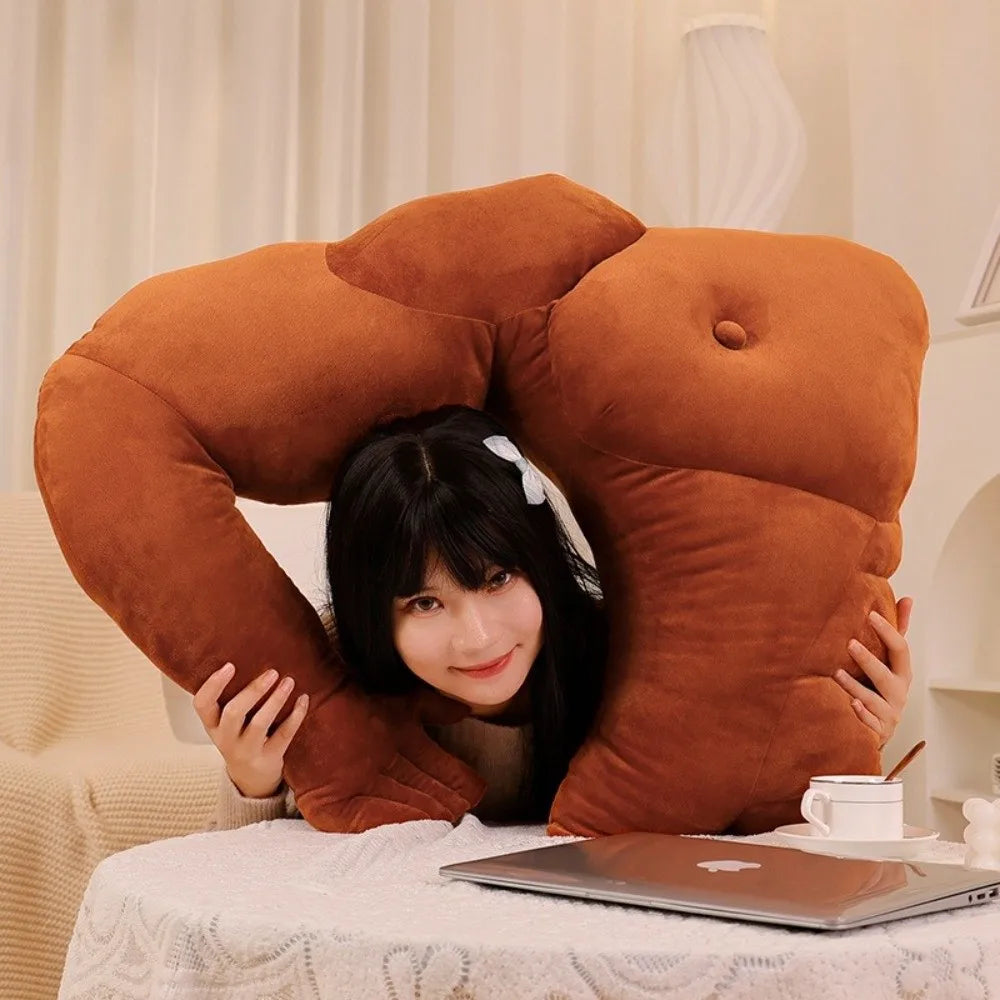 Creative Arm Pillow Hunky Chest Throw Pillow Body Shape Pillow Cuddle Pillow PP Filling Boyfriend Pillow Sleep Cushion