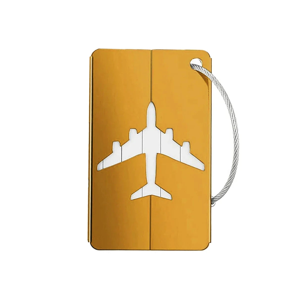 Aluminium Alloy Aircraft Luggage Tag with Name Travel Luggage Tag ID Card Anti-lost Solid Colour Travel Accessories