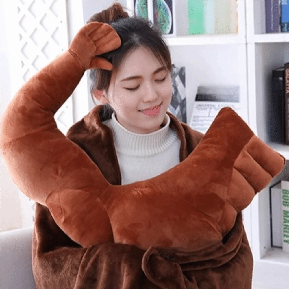 Creative Arm Pillow Hunky Chest Throw Pillow Body Shape Pillow Cuddle Pillow PP Filling Boyfriend Pillow Sleep Cushion