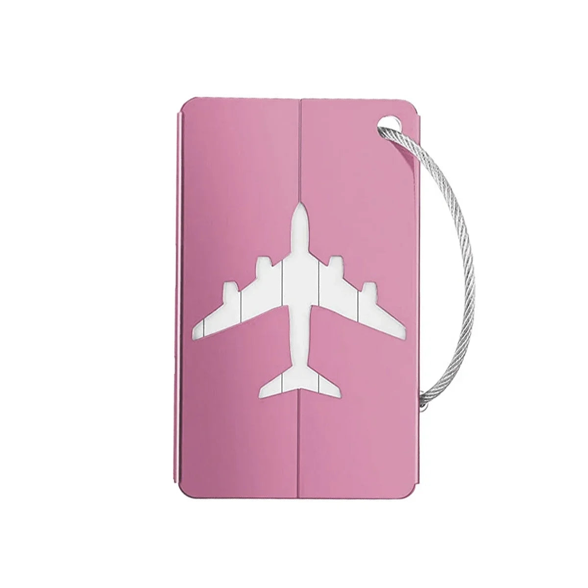 Aluminium Alloy Aircraft Luggage Tag with Name Travel Luggage Tag ID Card Anti-lost Solid Colour Travel Accessories