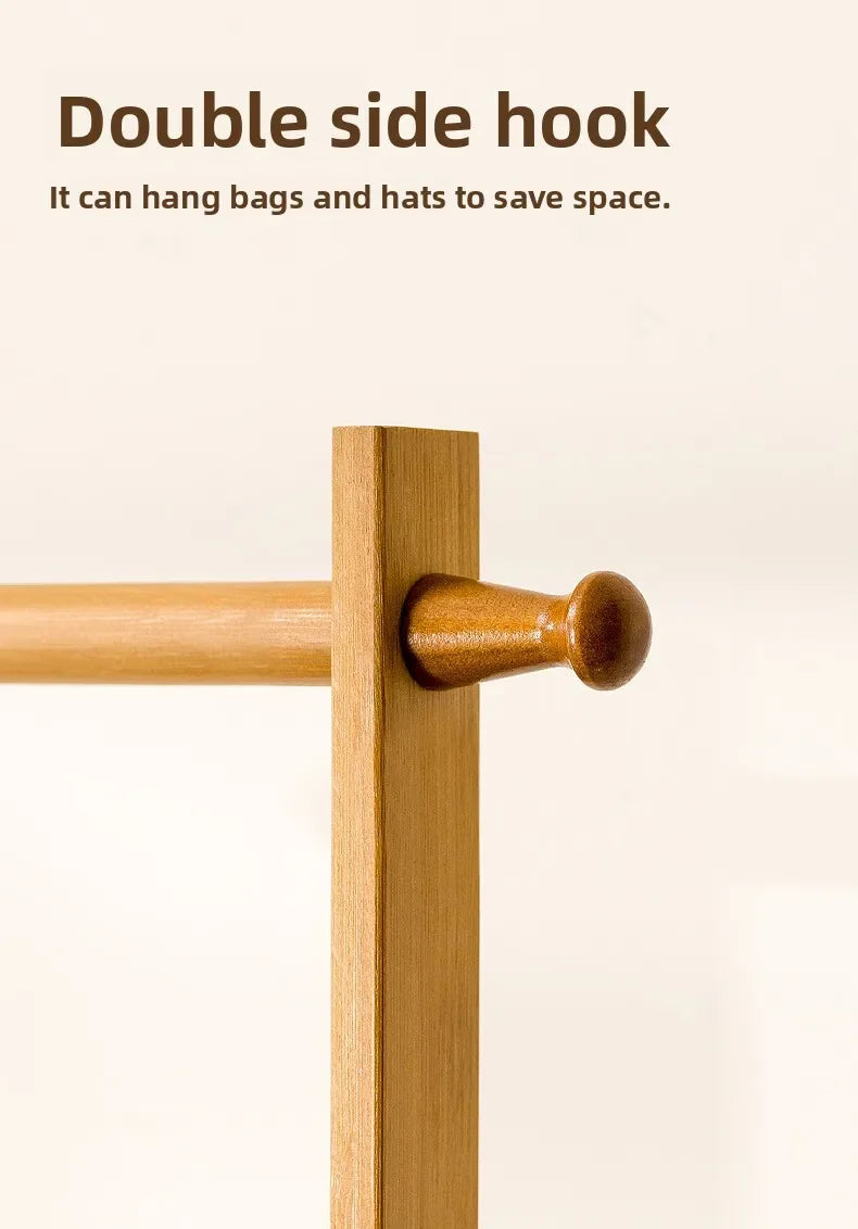 Small apartment solid wood Bedroom Unit with drawers and integrated hanger section