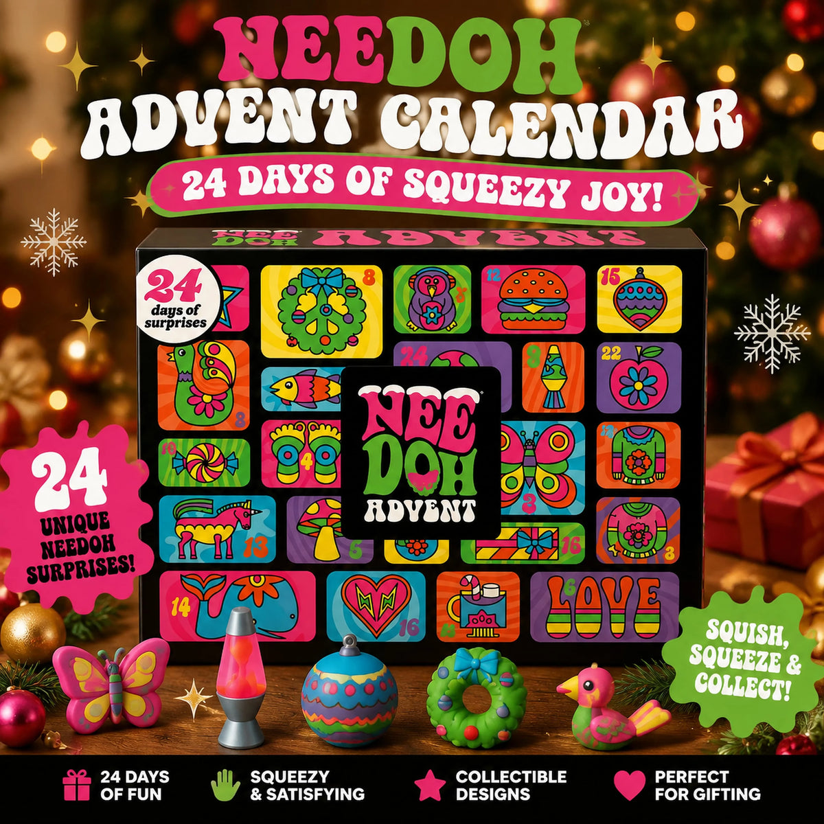 NeeDoh 2026 Advent Calendar,13/24 Day - 3D PVC