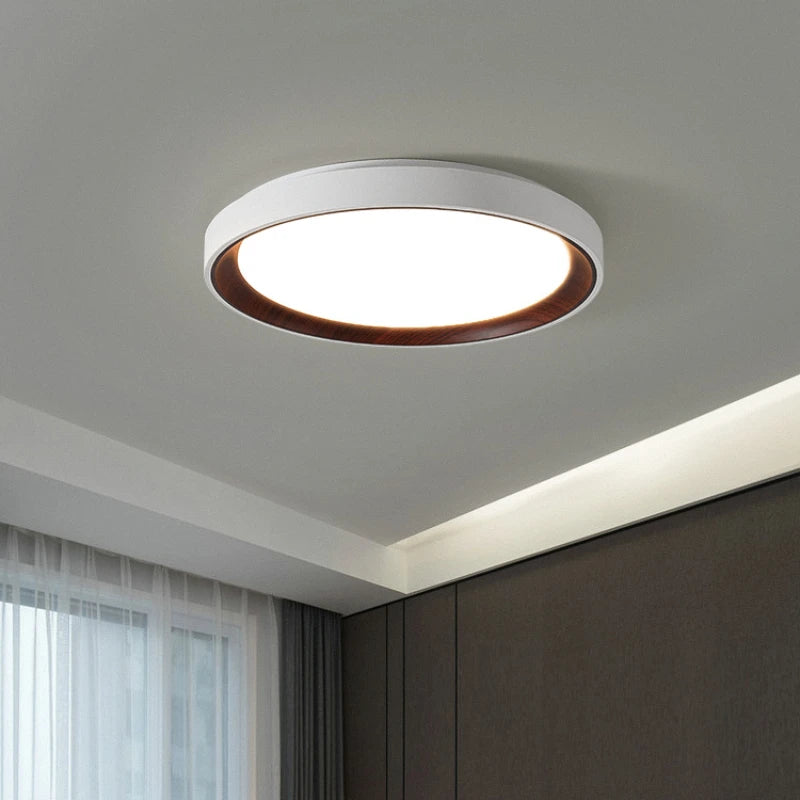 Ceiling Light - Minimalist Walnut Grain Light