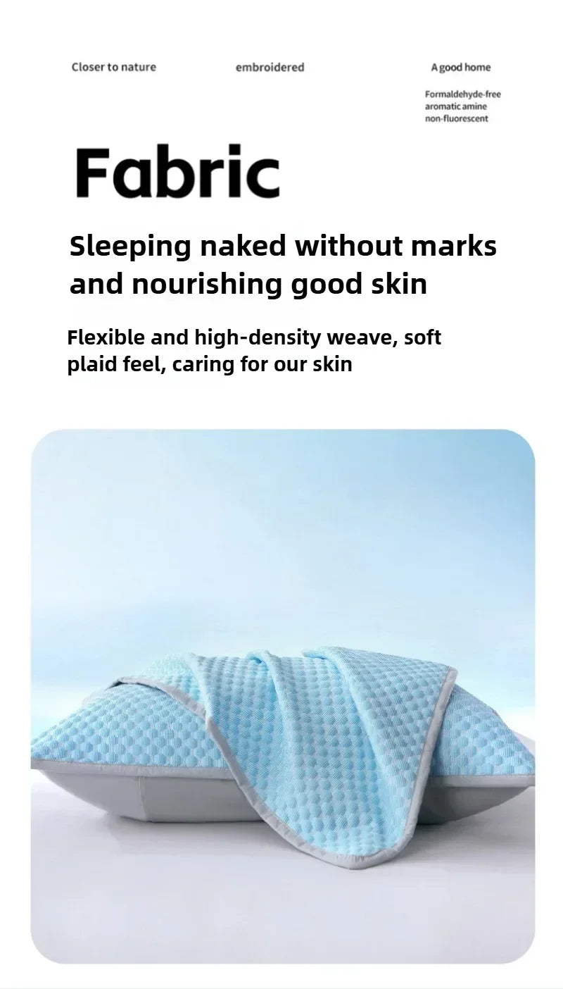 Ice Silk Cooling Pillowcase New 2/1PC Breathable Summer Bedding Washable Pillow Cover 48x74cm Sleepers Air Conditioning Comfort