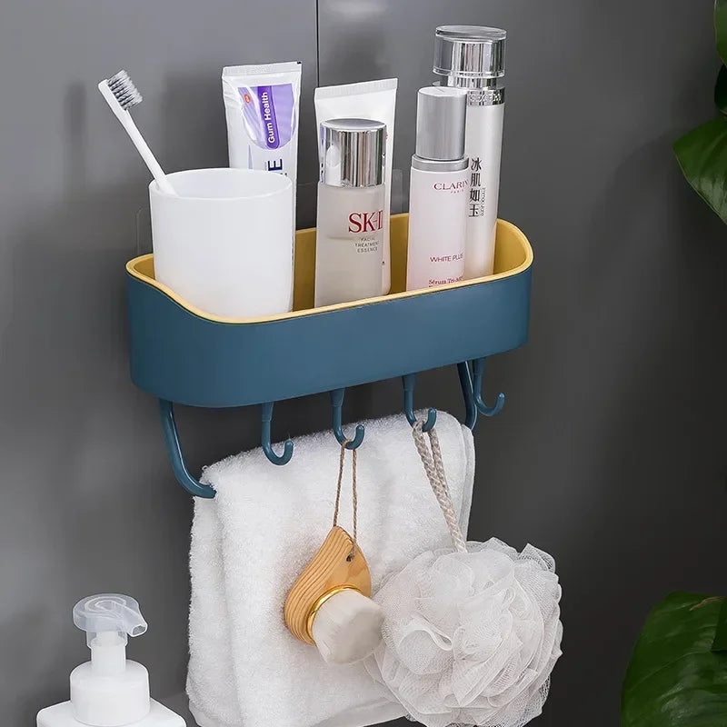 Bathroom Floating Wall - Mounted Shelves, Shower Hanging Basket