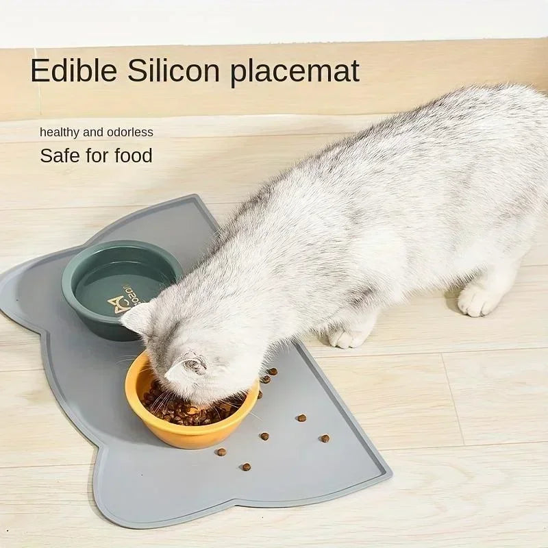 Pet Feeding Mat for Dogs Cats - Non-Slip Silicone