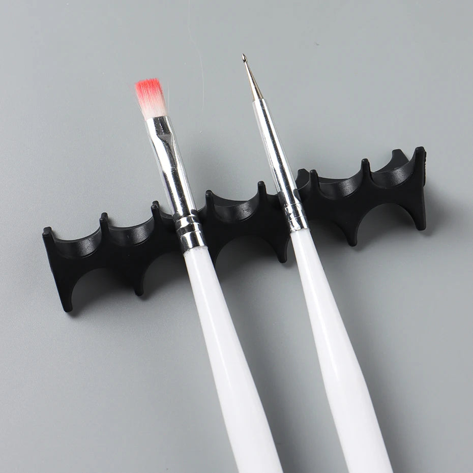 Soft Silicone Nail Pen Holder Brush Rack Shelf