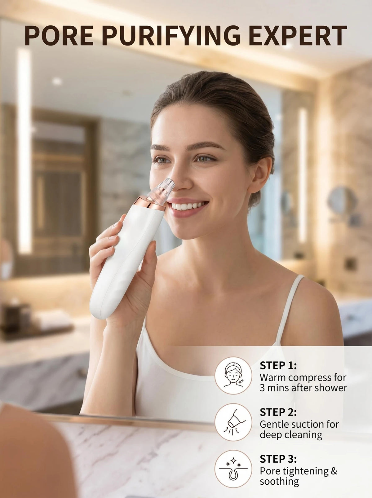 USB Rechargeable Facial Pore Cleanser and Exfoliator