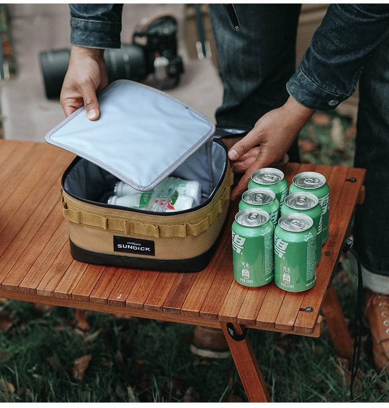 Large Picnic lce Bag 900D Cloth Camping Travel Organizer Waterproof Thermal Lunch Box for Camping BBQ Family Outdoor Activities