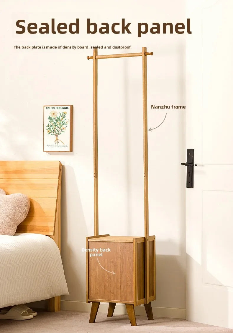 Small apartment solid wood Bedroom Unit with drawers and integrated hanger section