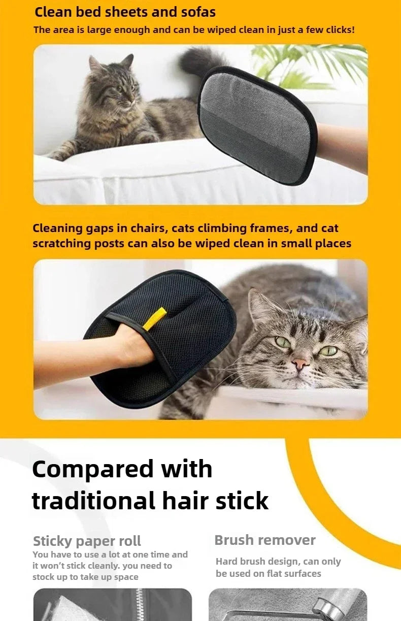 Pet Hair Removal Gloves Depilation Brushing Tools For Dog Cat