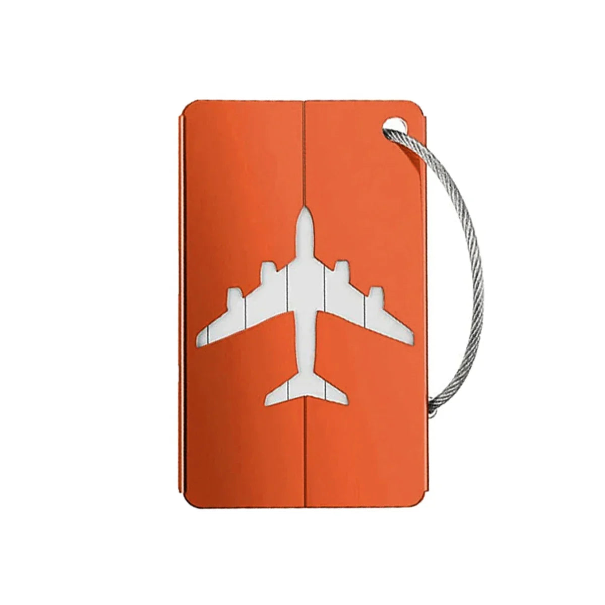 Aluminium Alloy Aircraft Luggage Tag with Name Travel Luggage Tag ID Card Anti-lost Solid Colour Travel Accessories